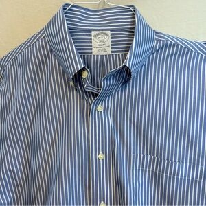Brooks Brothers Blue and White Casual Button Down Regent Shirt